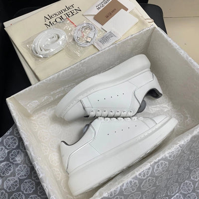 Oversized Iridescent Purple Tab Sneakers