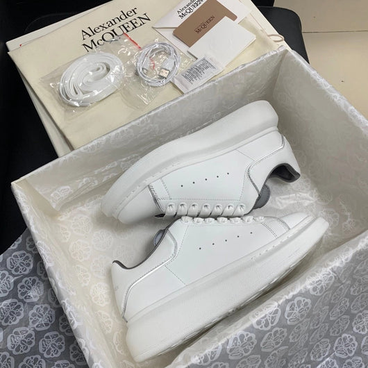Oversized Iridescent Purple Tab Sneakers