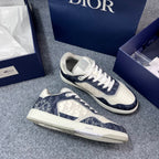 White and Blue Sneakers