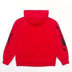 Red Cotton Star Print Pullover - Men's