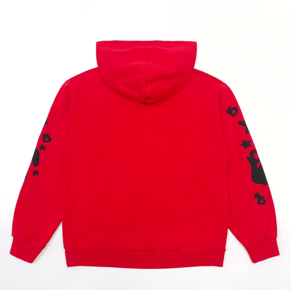 Red Cotton Star Print Pullover - Men's