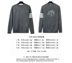 4-Bar Crewneck Navy Sweater - Men's