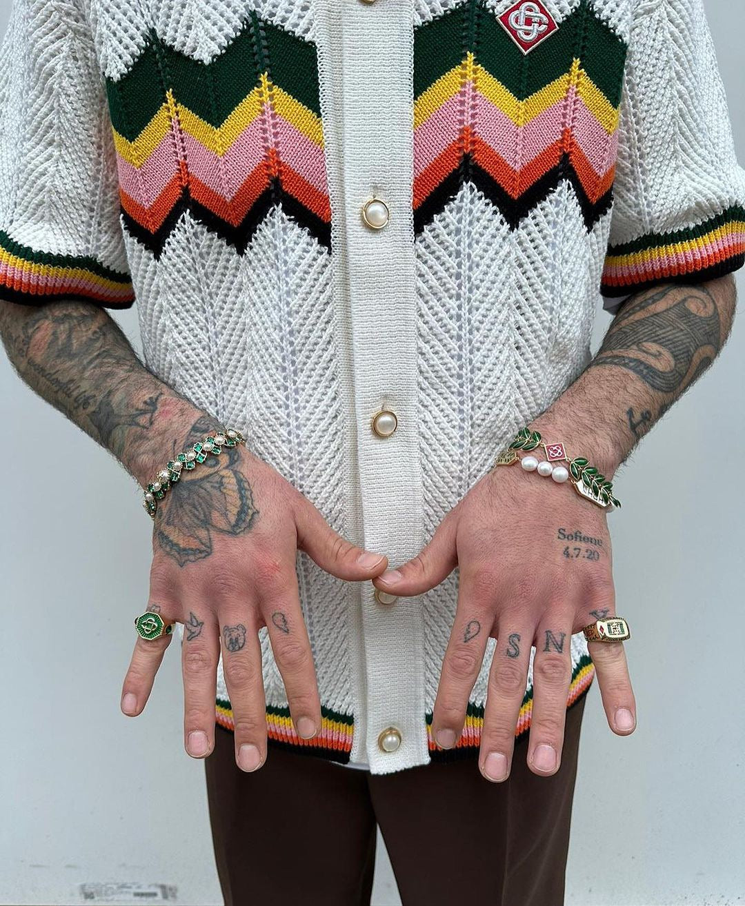 Chevron Knit Shirt - Men's