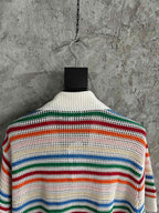 Multicolour Striped Knit Shirt - Men's