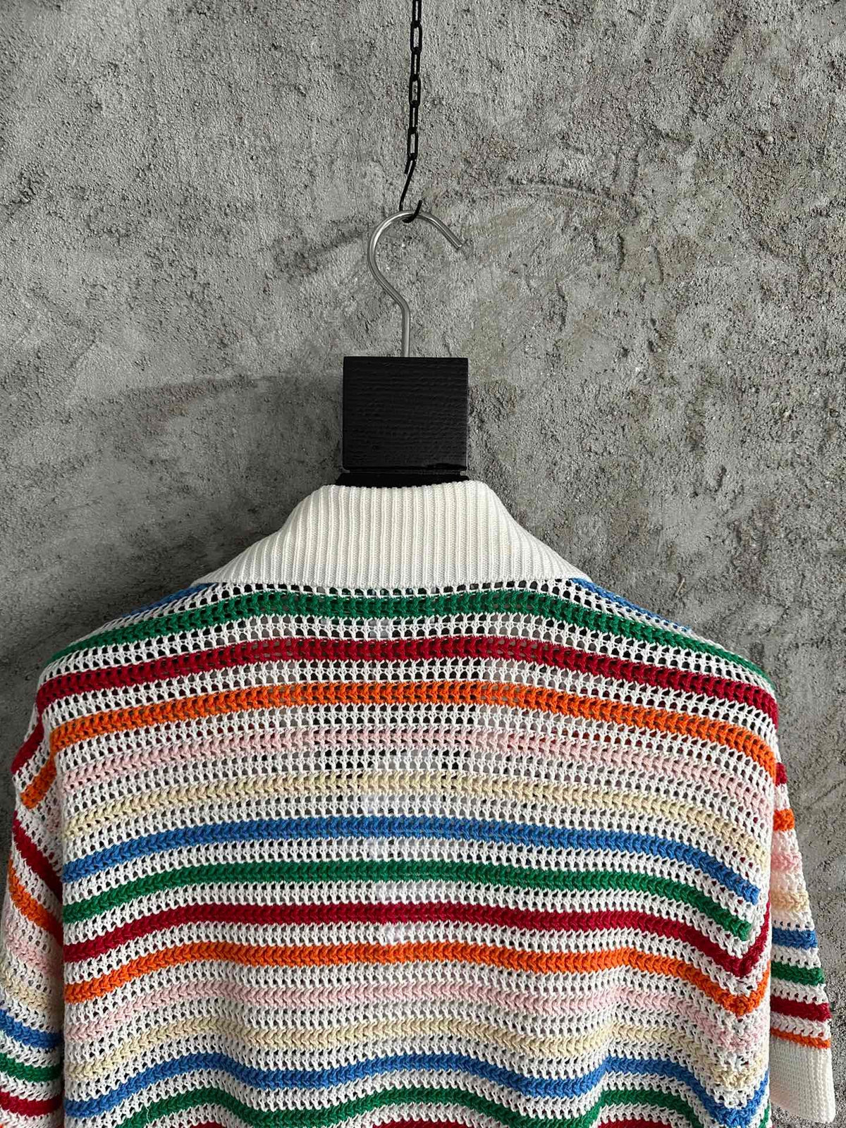 Multicolour Striped Knit Shirt - Men's