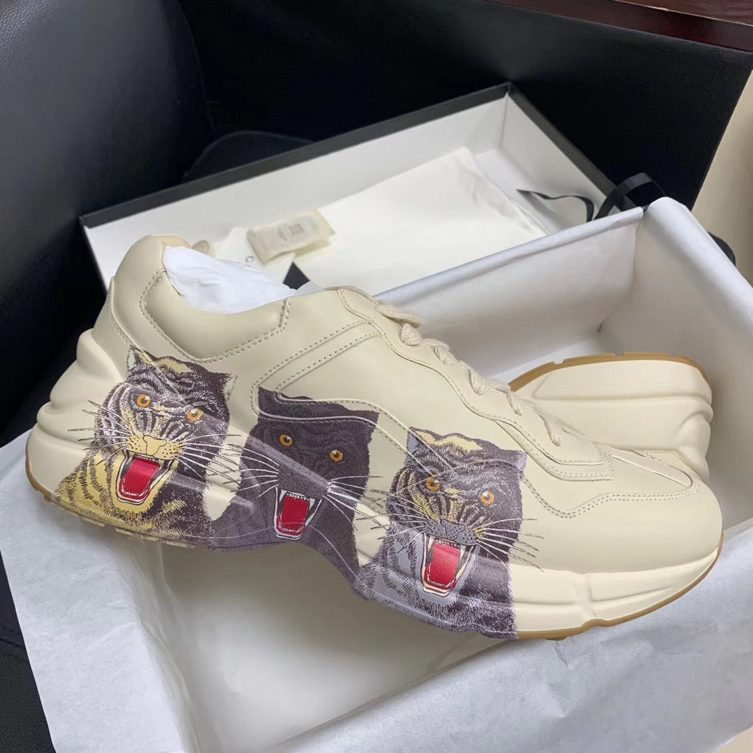 Rhyton Cat Print Sneakers