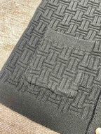 Navy Wool Cable Cardigan - Men's