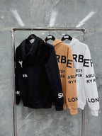 Black Cotton Text Print Pullover - Men's