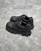 Black Leather Lug-Sole Chunky - Men's
