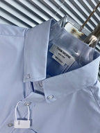 Blue Cotton Oxford Long-Sleeve - Men's