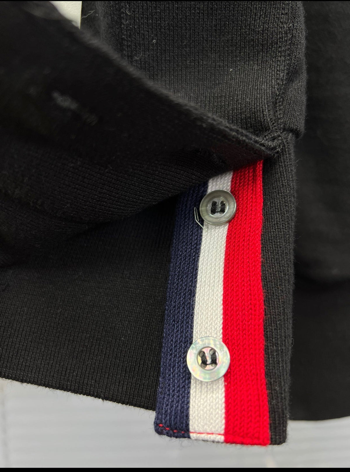 4-Bar Crewneck Navy Loopback - Men's