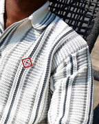 Pinstripe Silk Shirt - Men's