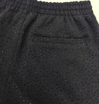 Black Cotton Graphic Wide-Leg - Men's