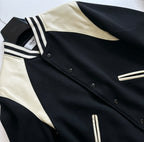 Black Wool Cream Sleeve Varsity - Men's