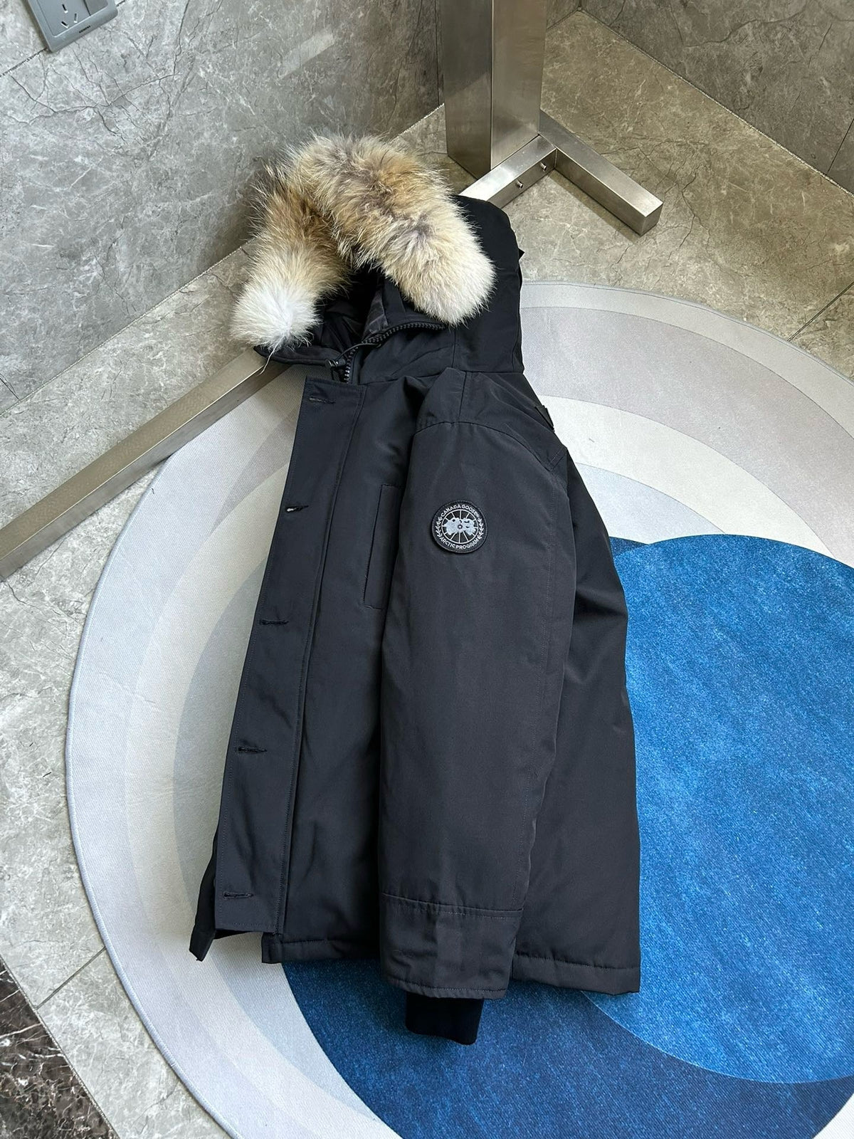 Black and Grey Parka - Men's