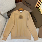 Navy Cotton Plain Crewneck - Men's