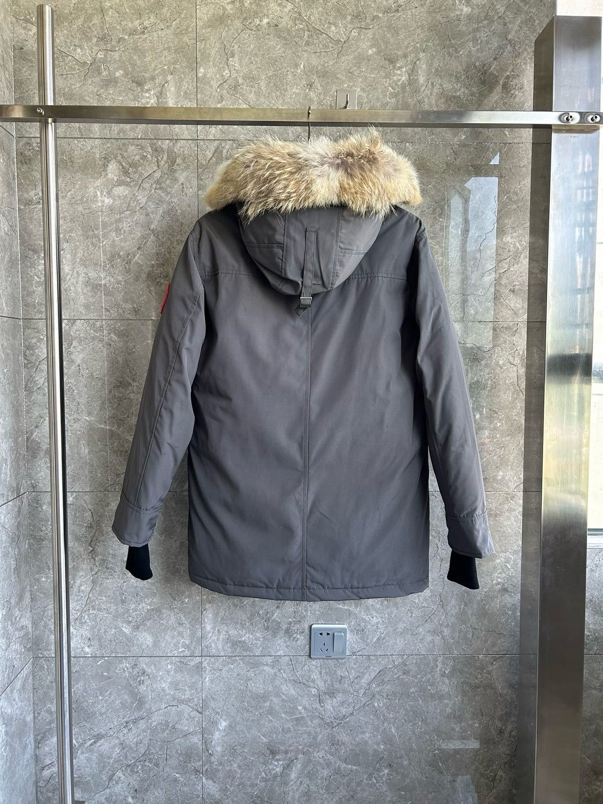 Black and Grey Parka - Men's
