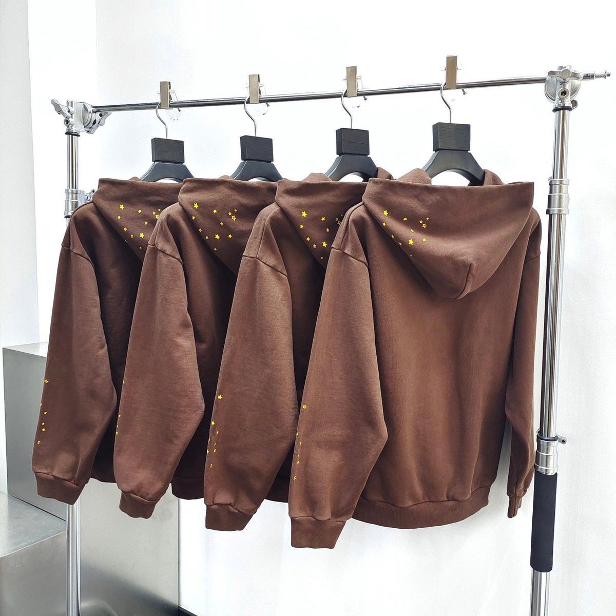 Brown Cotton Web Print Pullover - Men's