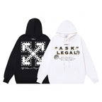 Black Cotton Slogan Pullover - Men's