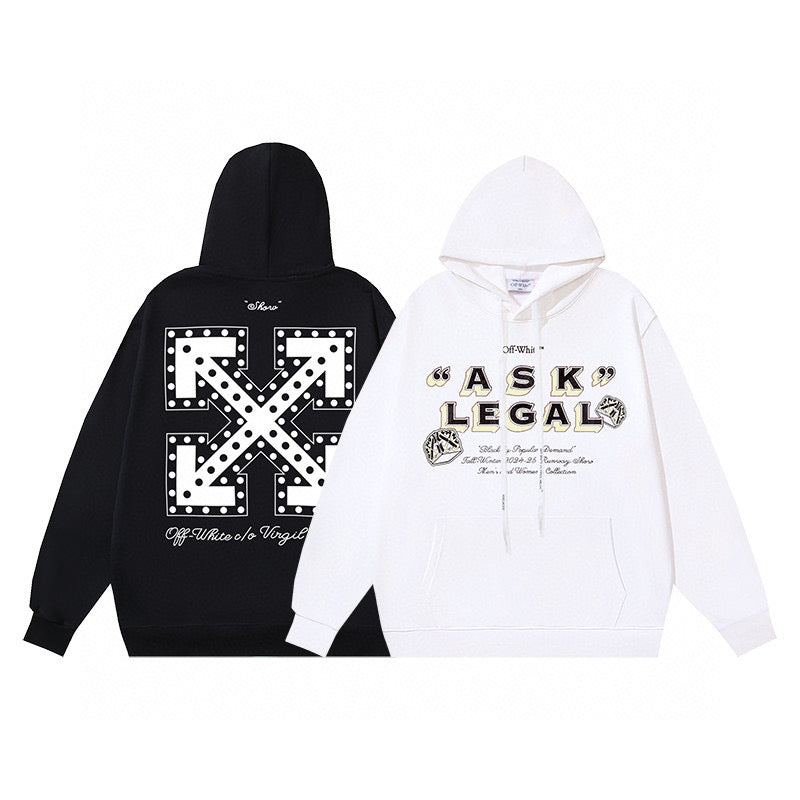 Black Cotton Slogan Pullover - Men's