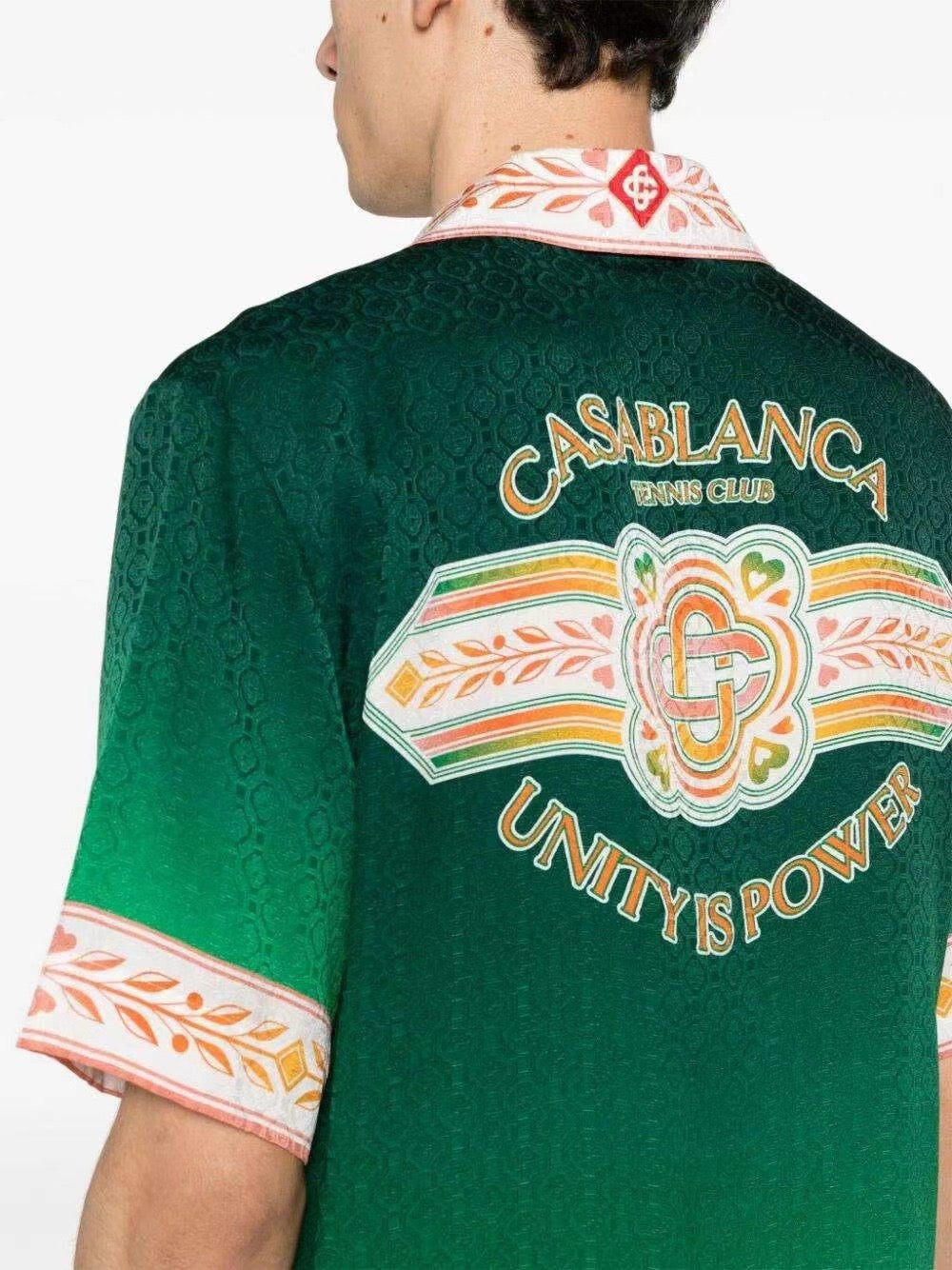 Green Crest Silk Shirt - Men's