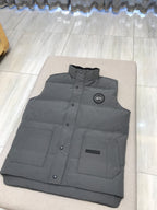 Black Nylon Arm Patch Gilet - Men's