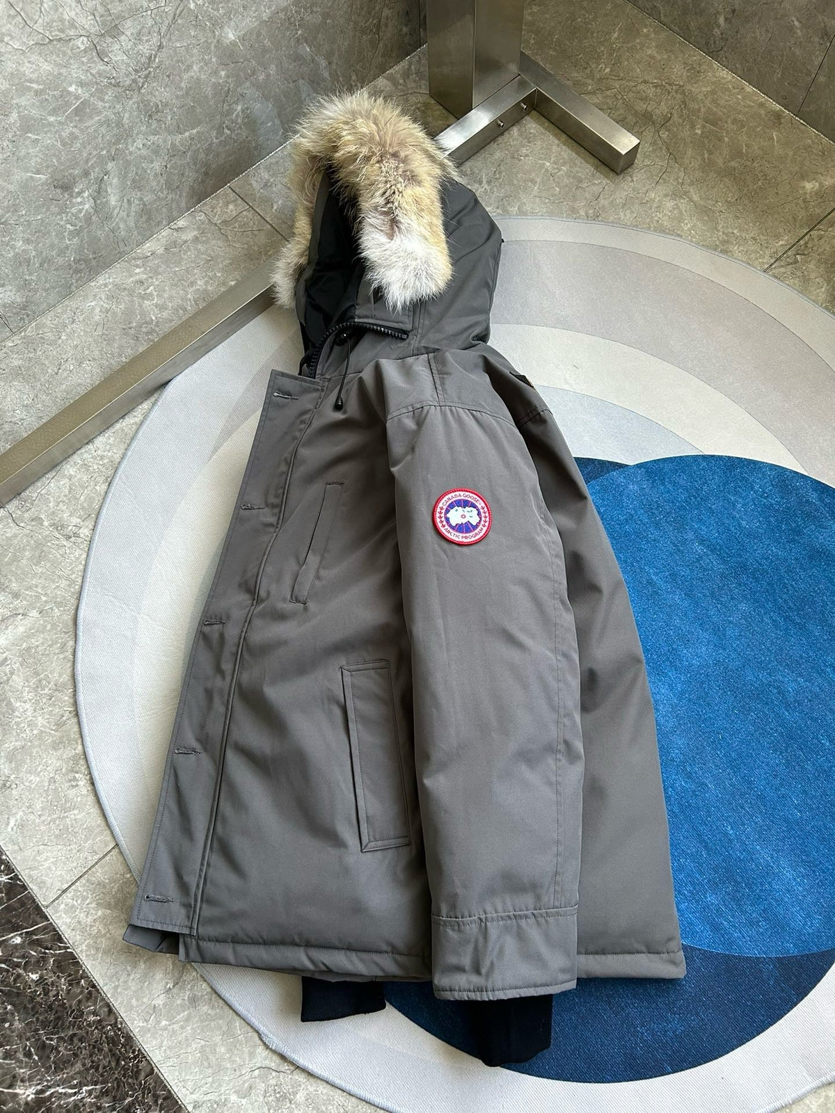 Black and Grey Parka - Men's