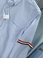 Blue Cotton Oxford Long-Sleeve - Men's