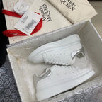 Oversized Silver Metallic Tab Sneakers