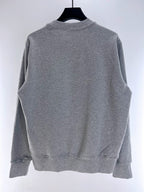 Grey Cotton Crest Graphic Crewneck - Men's