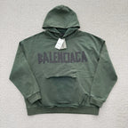 Green Cotton Text Logo Pullover - Men's