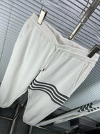 Grey Cotton Four-Bar Joggers - Men's
