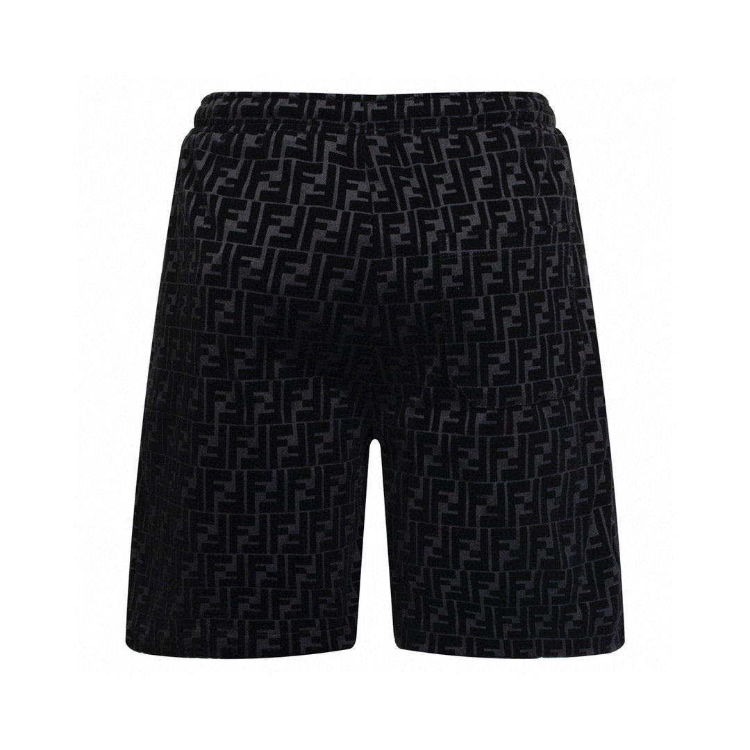 Black Jacquard Monogram Drawstring - Men's