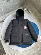 Black and White Parka - Men's