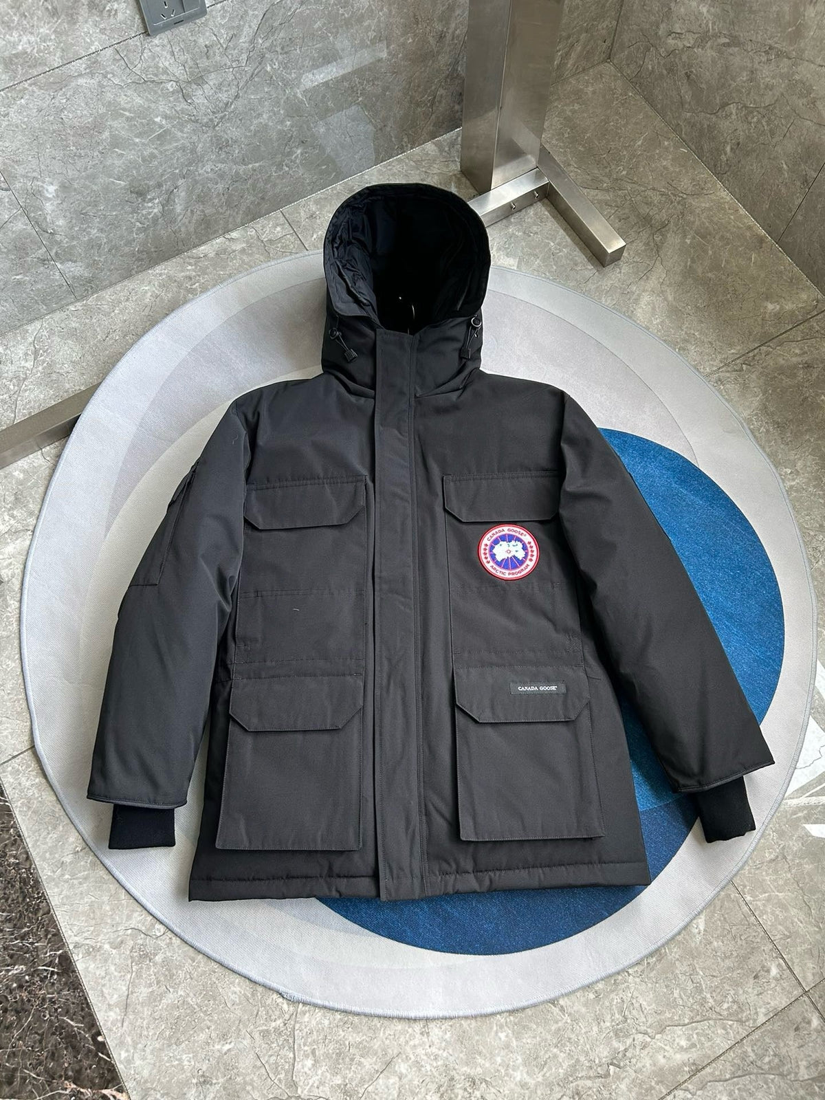 Black and White Parka - Men's