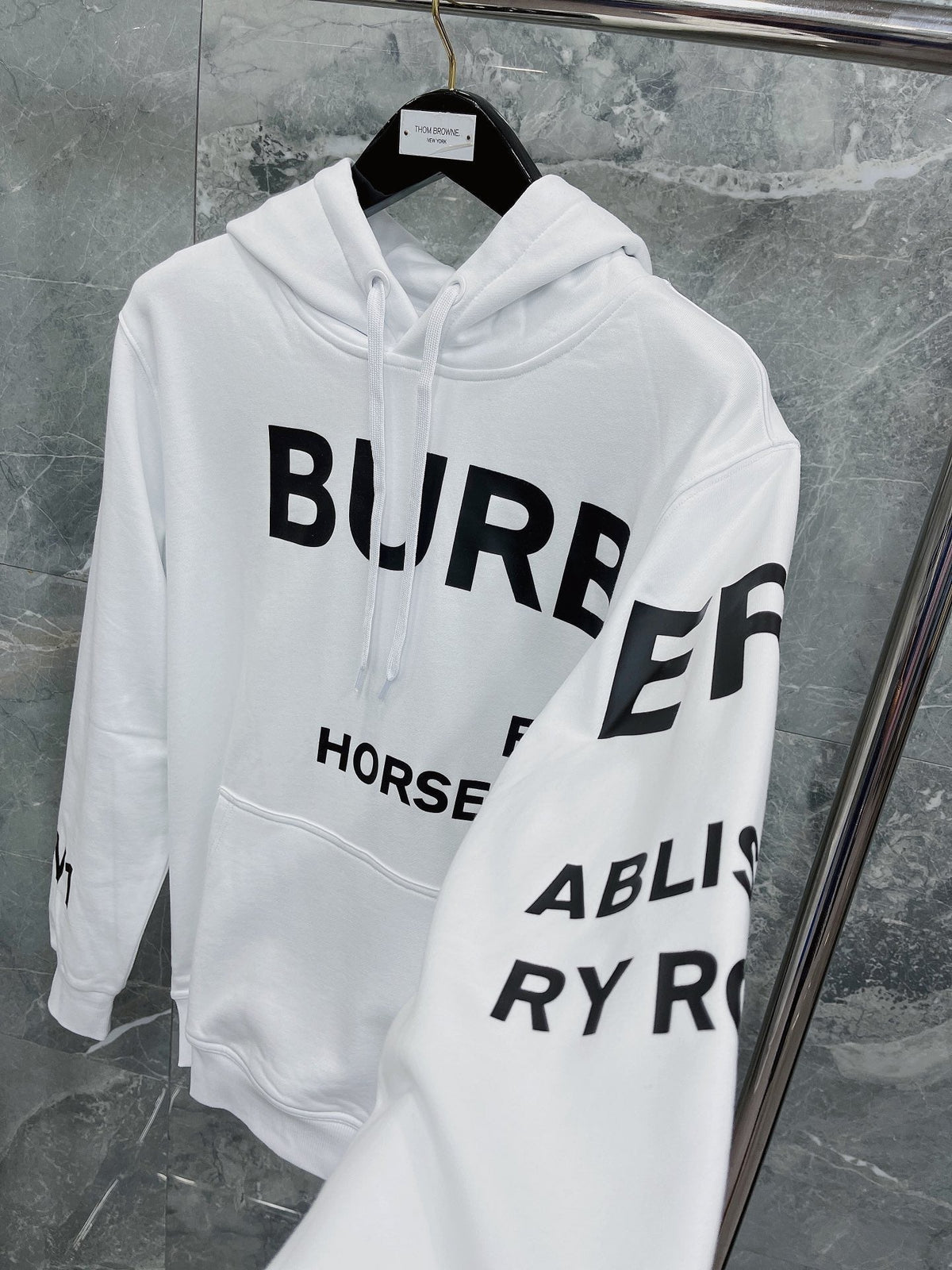 Black Cotton Text Print Pullover - Men's