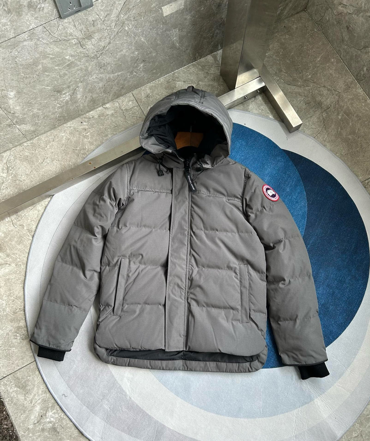 Black and White Puffer Jacket - Men's