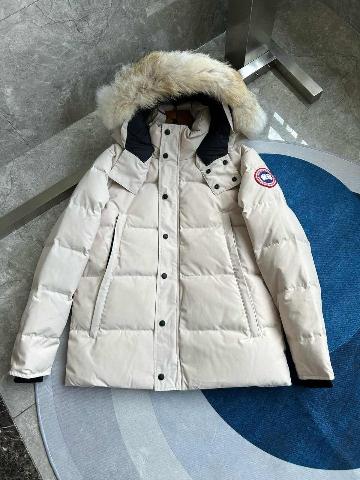 Black and White Parka - Men's