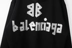Black Cotton Back Print Pullover - Men's