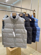 Blue Nylon Quilted Gilet - Men's