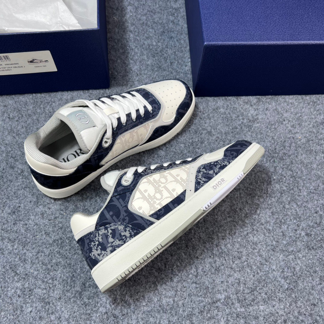 White and Blue Sneakers