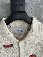 Red Square Crochet Knit Shirt - Men's