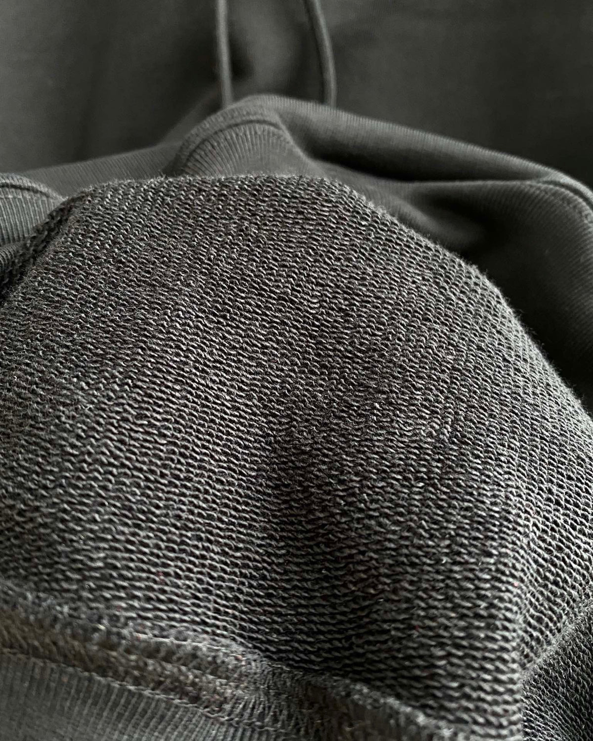 Black Cotton Chest Logo Half-Zip - Men's