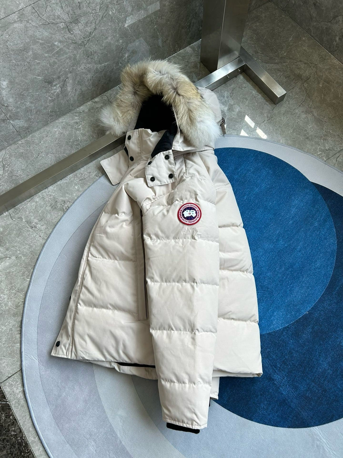 Black and White Parka - Men's
