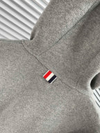 Navy Cotton Striped Sleeve Zip-Through - Men's