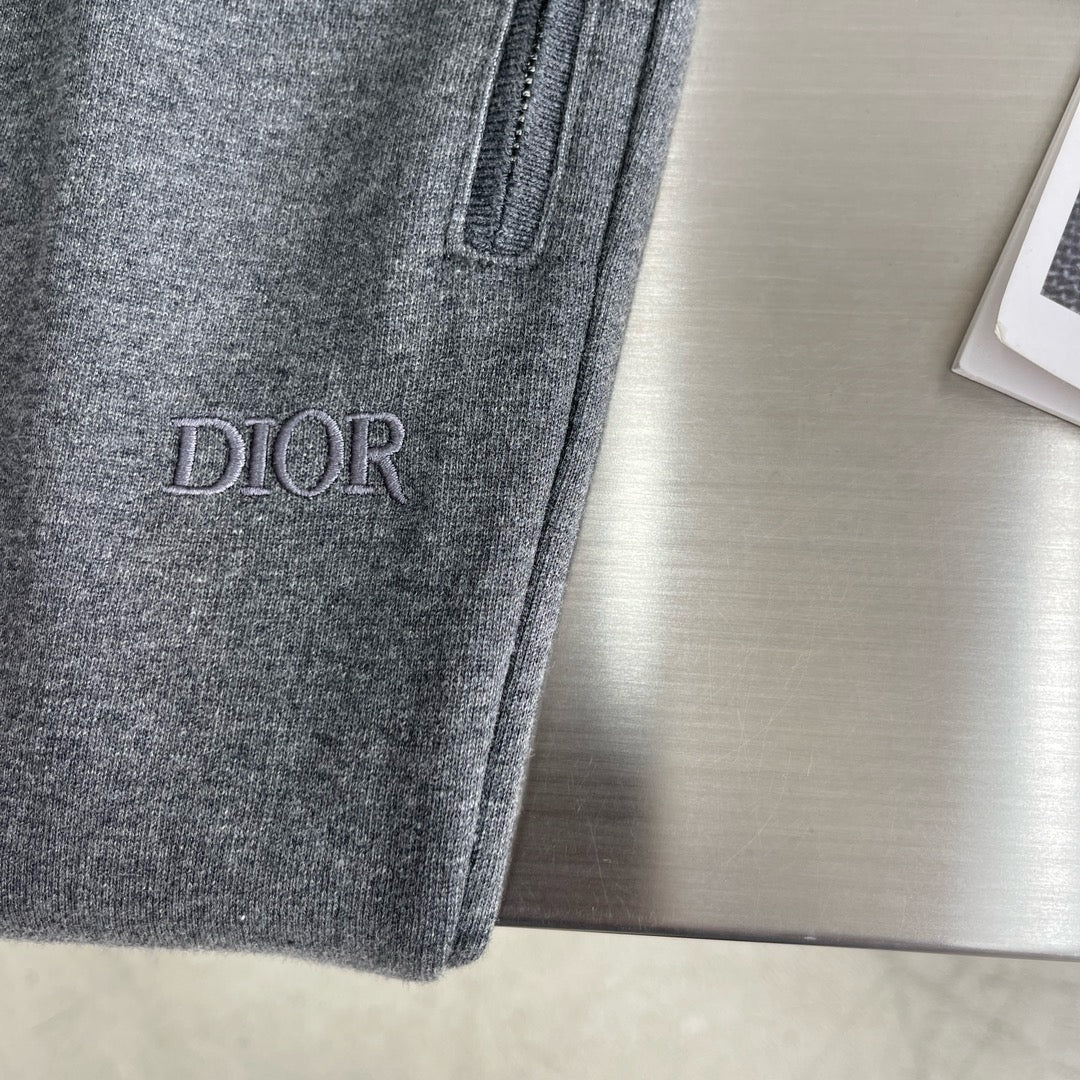 Grey Cotton Tapered Joggers - Men's