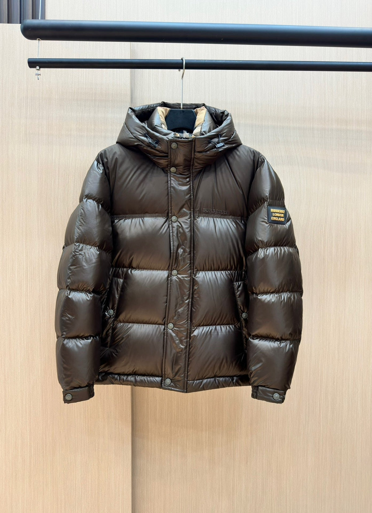Dark Blue and Black Puffer Jacket - Men's