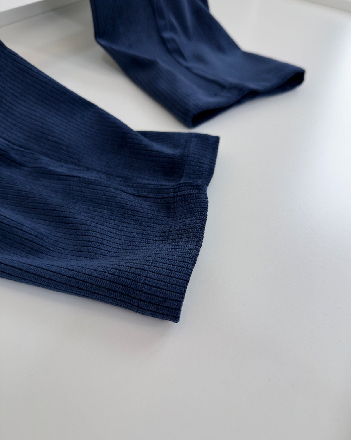 Navy Velour Drawstring Wide-Leg - Women's