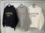 Black Cotton Gold Text Pullover - Men's
