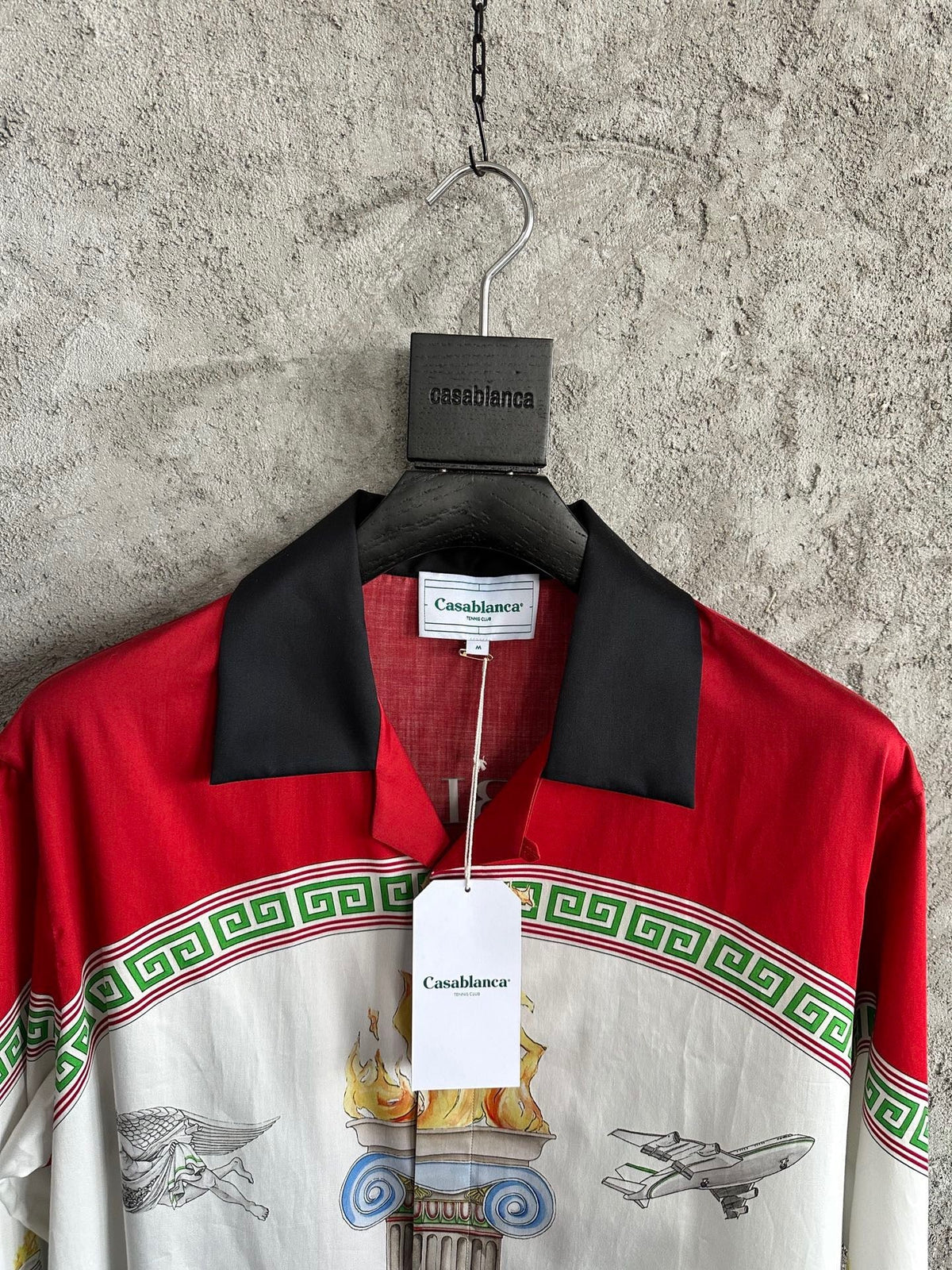Scenic Print Silk Shirt - Men's